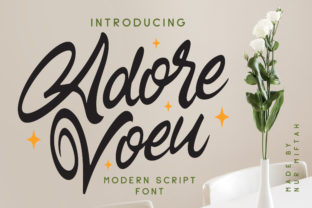 Adore Voeu: The Modern Script Handwritten Font for Confident Campaigns