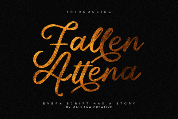 Fallen Attena: The Elegant Script Font for Creative Makers